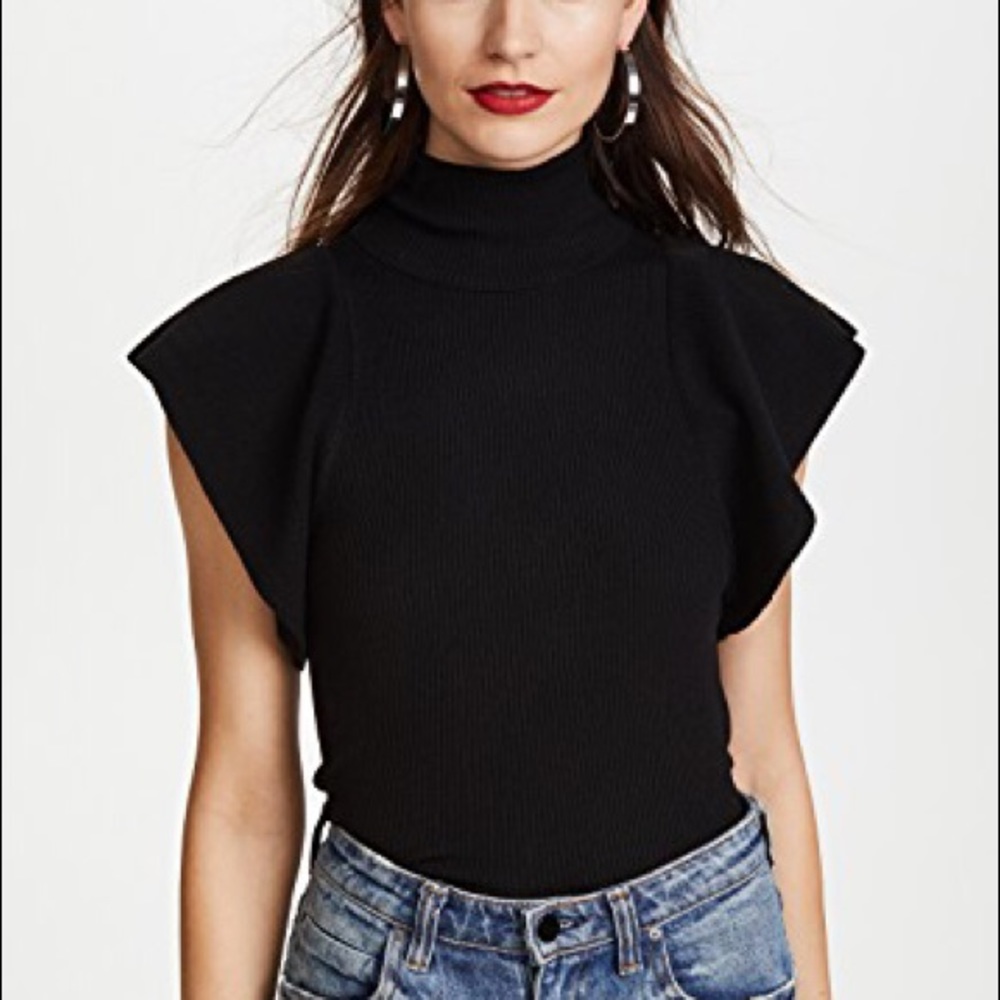 Turtleneck Ruffle Top